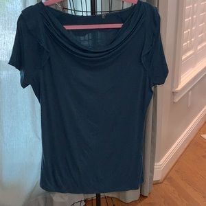 Tahari jersey knit ruffle top, size Medium